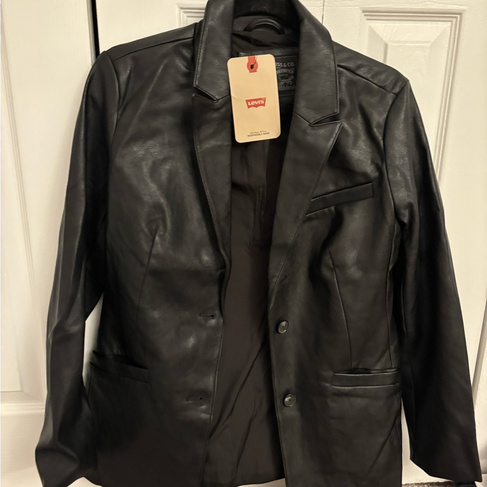 Levi's Black Leather Blazer